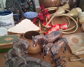 NUMEROUS BRASS ITEMS