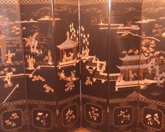 BLABK LACQUER FOLDING LARGE SCREEN