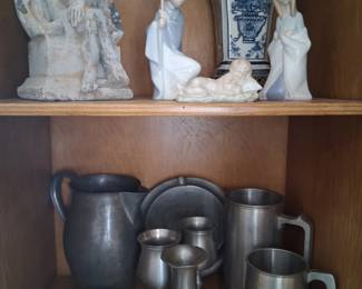 PEWTER AND FIGURINES
