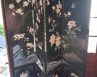 FOUR PANEL FOLDING SCREEN