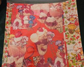 Vintage Strawberry Shortcake Wrapping Paper