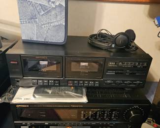 Optimus dual tape deck and AM/FM receiver