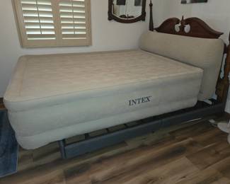 INTEX Queen Blow Up Mattress with Built In Headboard