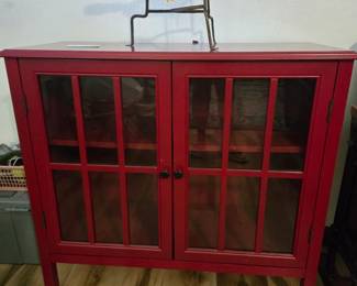 Red Cabinet, Antique Hearth Port Stand