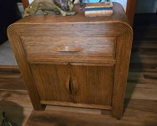 Rattan Nightstand/Small Cabinet