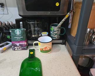 Coffee Maker, Glass Spoon Rest