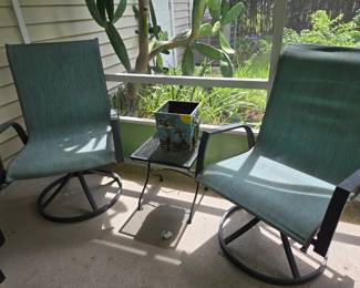 Swivel Patio Chairs & Table