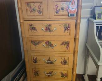 VTG DIXIE Hand Painted Lingerie Chest