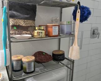Over Commode Shelving, Candles (Partially Burned)