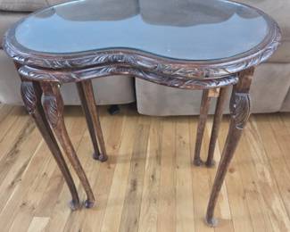 vintage kidney shaped nesting tables