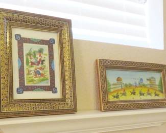 Persian polo match painting