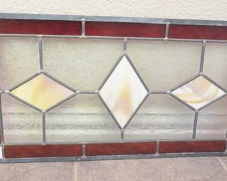 Transom style stained glass - 21" x 10 3/4"