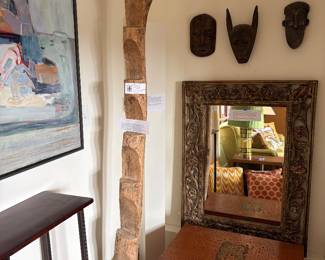 $1,400 Antique Dogon Tree Granary ladder. 18” wide at base, 16” dia. X 90” high