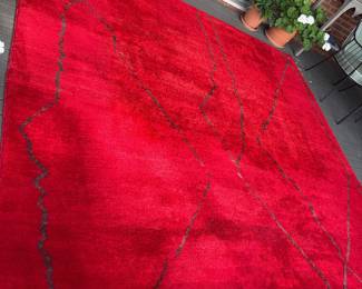 Another view - pile will vacuum up to look more uniform. The rug has been rolled up in storage