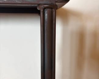 close up of the leg details on the table.
