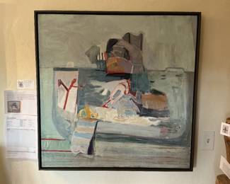 $1,900 “Dirty Dishes” original by Christina Foard. 37” square