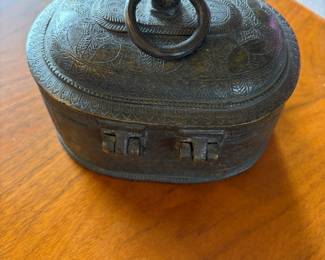 $290. Antique iron Betel box.