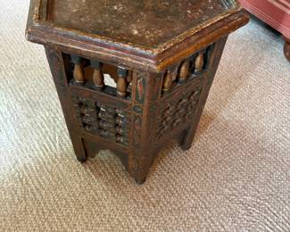 $160. Small Moroccan octagonal table. 14" x 16".