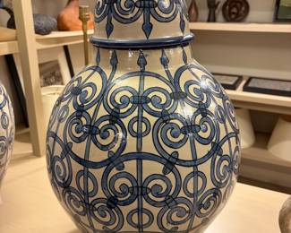 $600. Pair of Moroccan jars. Each is 24 inches tall by 14 inches wide.