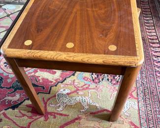 $280. Lane wood table 21 inches wide by 25 inches deep by 22 inches high.