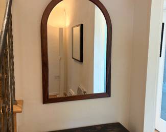 $480. Walnut arched mirror. 24 inches wide x 30 inches high