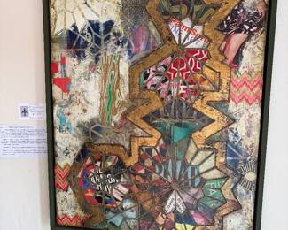 $3,900 Jill Ricci Mixed media collage. 25”w X 31”h.