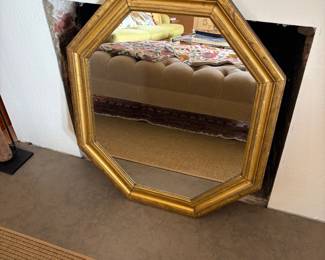 $360. Octagonal mirror framed using an antique picture frame. 28.5"w x 32"h.