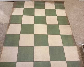 Vinyl drop cloth rug. 4' x 5.5'.