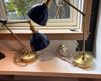 $500 Pair of Schoolhouse Electrical Company lamps. "Princeton"model.