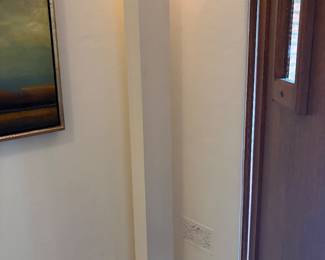 Kasala Pylon Architectural Torchieres. Two pairs for sale. 11" w x 7.5"d x 72"h.