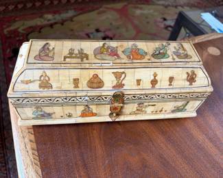 $320 Camel-bone casket antique box.