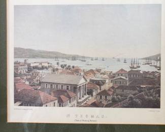 Close up of the engraving “St. Thomas” 18” w X 16” h.