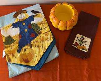 Fall linens and decor