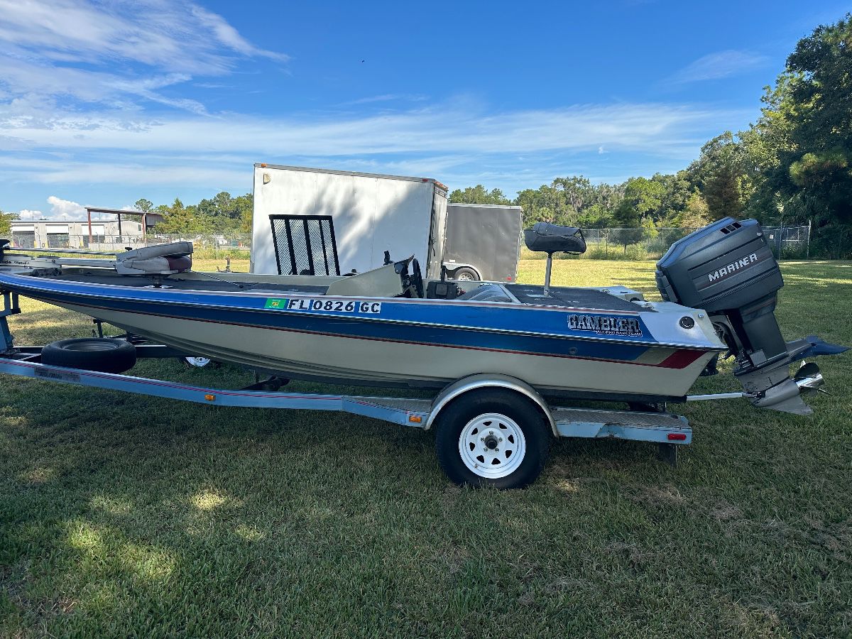 Gambler Bass Boat with 175 Mariner outboard Motor