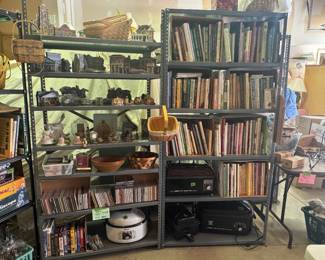 Books, CDs, cassette tapes, decor