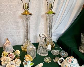 crystal lamps and collectable decor