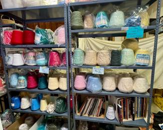 Yarn and knitting and crochet books