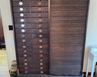 This is the Amberg's Cabinet Letter File we have in the sale.  This is truly an unusual piece, which can no doubt be used in a variety of ways.