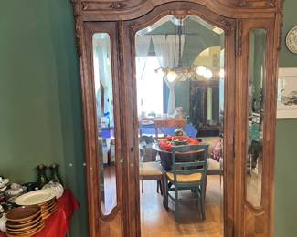 This mirrored cabinet can not only store your belongings, but provide that one last check before you step out of the house.  Or maybe it can help open and brighten a room.