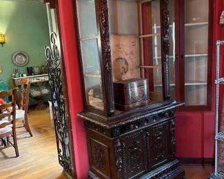Here is one of the display cabinets in the sale, a rare piece.