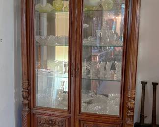 Do you need a display cabinet with three glass shelves?  Of course you do.  Here it is, just for you.