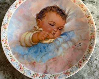 “In Slumberland” Nursery Plate by Charlotte Becker