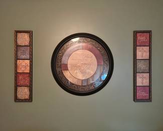 Three Large "Home" Prints 30"diam, center pic