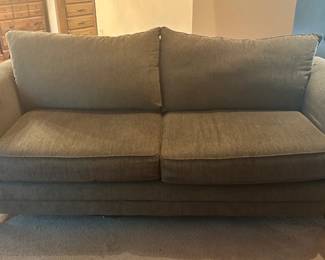 Upholstered Green Sofa 7Ft