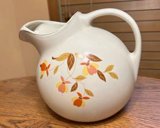 Large Hall's Superior Jewel Ceramic Pitcher