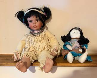 2 Native American Baby Dolls