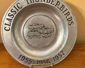 Vintage Pewter Classic Thunderbirds Collector's Plate