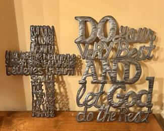 Metal Bible Verse and Inspirational Sign