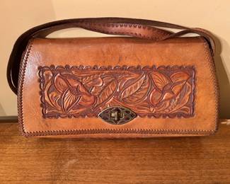 Hand Tooled Leather Clutch/Purse