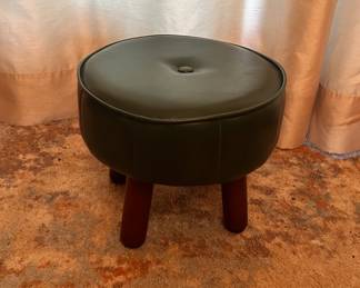 MCM Green Vinyl Foot Stool